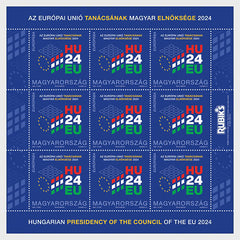 Hungary - 2024 Hungarian Presidency of the Council of the European Union - Mini-sheet of 9 (MNH)