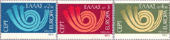 #1090-1092 Greece - 1973 Europa: Stylized Post Horn (MNH)