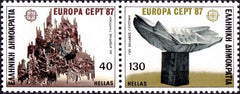 #1590a Greece - 1987 Europa: Modern Art, Pair (MNH)