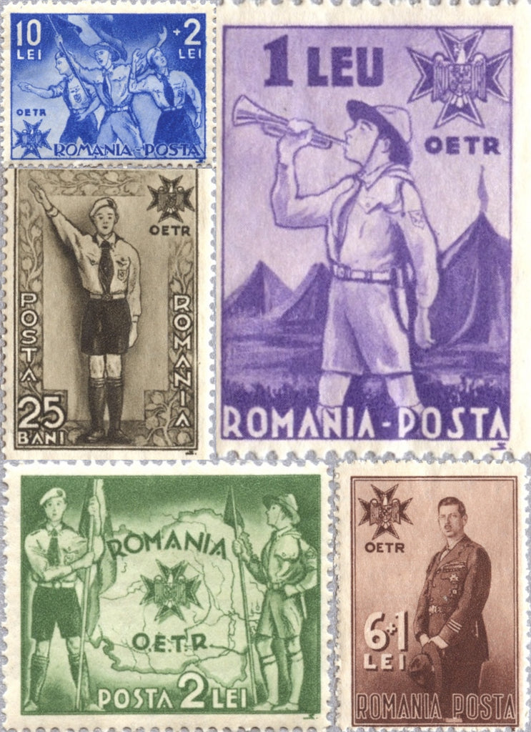 Romania sc#475-88,489-90,504-5 #488A-C Souvenir Sheets (1939-40