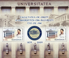 #5141a Romania - University of Bucharest Law Faculty, 150th Anniv. S/S (MNH)