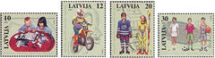 #446-449 Latvia - Children's Activities (MNH)